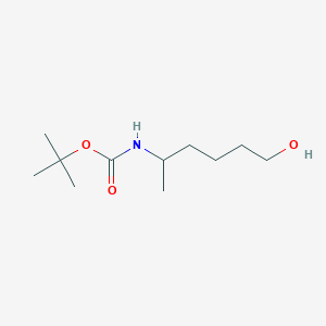 molecular formula C11H23NO3 B13578263 tert-butylN-(6-hydroxyhexan-2-yl)carbamate 