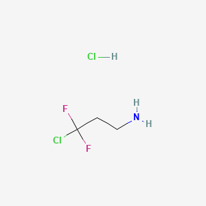 molecular formula C3H7Cl2F2N B13578275 3-Chloro-3,3-difluoropropan-1-aminehydrochloride 