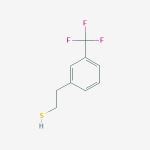 molecular formula C9H9F3S B13578276 2-[3-(Trifluoromethyl)phenyl]ethanethiol 