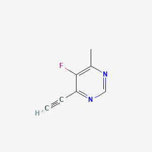 molecular formula C7H5FN2 B13578278 4-Ethynyl-5-fluoro-6-methylpyrimidine 