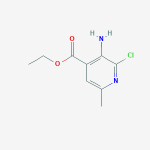 molecular formula C9H11ClN2O2 B13578293 Ethyl 3-amino-2-chloro-6-methylpyridine-4-carboxylate 