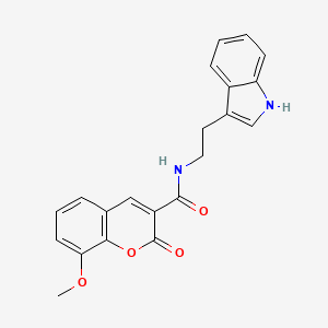 N-[2-(1H-indol-3-yl)ethyl]-8-methoxy-2-oxo-2H-chromene-3-carboxamide