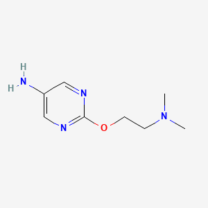 molecular formula C8H14N4O B13578354 2-(2-(Dimethylamino)ethoxy)pyrimidin-5-amine 