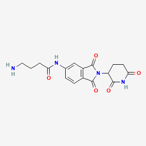 4-amino-N-[2-(2,6-dioxo-3-piperidyl)-1,3-dioxo-isoindolin-5-yl]butanamide