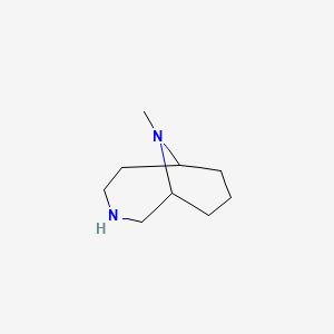 molecular formula C9H18N2 B13578499 10-Methyl-3,10-diazabicyclo[4.3.1]decane 