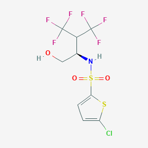 (2R)-N-(5-chlorothiophen-2-yl)-4,4,4-trifluoro-1-hydroxy-3-(trifluoromethyl)butane-2-sulfonamido