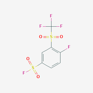 4-Fluoro-3-((trifluoromethyl)sulfonyl)benzene-1-sulfonyl fluoride