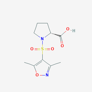 rel-(2R)-1-[(3,5-dimethyl-1,2-oxazol-4-yl)sulfonyl]pyrrolidine-2-carboxylic acid