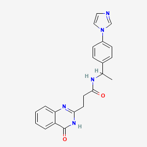 N-{1-[4-(1H-imidazol-1-yl)phenyl]ethyl}-3-(4-oxo-3,4-dihydroquinazolin-2-yl)propanamide