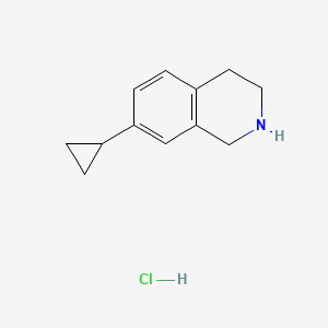 molecular formula C12H16ClN B13578567 7-Cyclopropyl-1,2,3,4-tetrahydroisoquinolinehydrochloride 