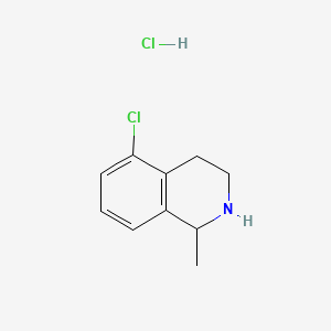 molecular formula C10H13Cl2N B13578577 5-Chloro-1-methyl-1,2,3,4-tetrahydroisoquinolinehydrochloride 