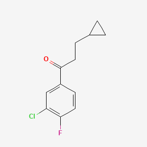 1-(3-Chloro-4-fluorophenyl)-3-cyclopropylpropan-1-one