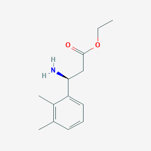 molecular formula C13H19NO2 B13578619 ethyl (3S)-3-amino-3-(2,3-dimethylphenyl)propanoate 