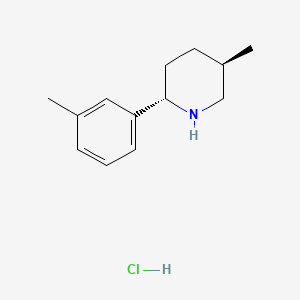 rac-(2R,5S)-5-methyl-2-(3-methylphenyl)piperidinehydrochloride,trans