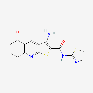 3-amino-5-oxo-N-(thiazol-2-yl)-5,6,7,8-tetrahydrothieno[2,3-b]quinoline-2-carboxamide