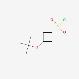 Rac-(1r,3r)-3-(tert-butoxy)cyclobutane-1-sulfonylchloride,trans