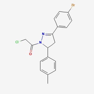 1-[3-(4-bromophenyl)-5-(4-methylphenyl)-4,5-dihydro-1H-pyrazol-1-yl]-2-chloroethanone