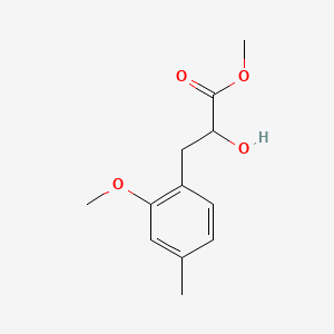 molecular formula C12H16O4 B13578711 Methyl 2-hydroxy-3-(2-methoxy-4-methylphenyl)propanoate 