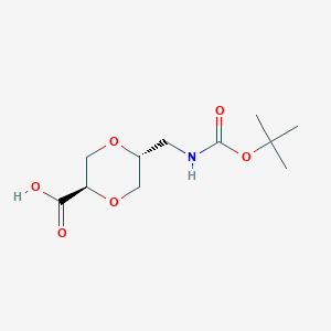 rac-(2R,5R)-5-({[(tert-butoxy)carbonyl]amino}methyl)-1,4-dioxane-2-carboxylicacid