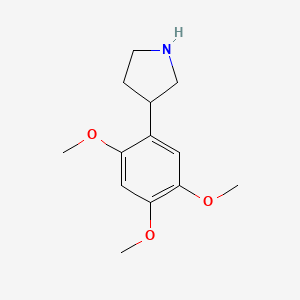 molecular formula C13H19NO3 B13578761 3-(2,4,5-Trimethoxyphenyl)pyrrolidine 