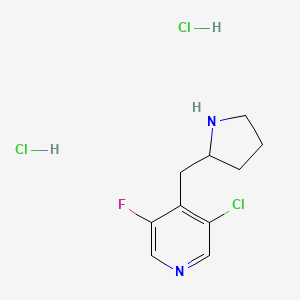 3-Chloro-5-fluoro-4-[(pyrrolidin-2-yl)methyl]pyridinedihydrochloride