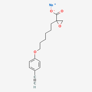 Sodium2-[6-(4-ethynylphenoxy)hexyl]oxirane-2-carboxylate