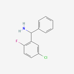 molecular formula C13H11ClFN B13578848 (5-Chloro-2-fluorophenyl)(phenyl)methanamine 