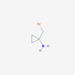 molecular formula C4H8BrN B13578860 1-(Bromomethyl)cyclopropan-1-amine 