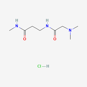 molecular formula C8H18ClN3O2 B13578884 3-[2-(dimethylamino)acetamido]-N-methylpropanamidehydrochloride 