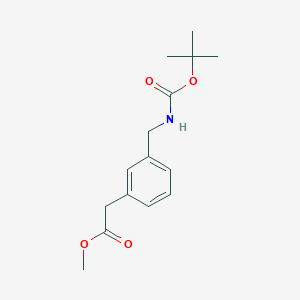 molecular formula C15H21NO4 B135789 2-(3-((叔丁氧羰基氨基)甲基)苯基)乙酸甲酯 CAS No. 132691-38-4