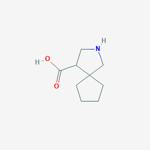 molecular formula C9H15NO2 B1357890 2-氮杂螺[4.4]壬烷-4-羧酸 CAS No. 1343864-38-9