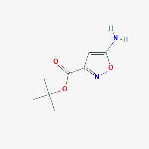 molecular formula C8H12N2O3 B13578921 tert-Butyl 5-aminoisoxazole-3-carboxylate 