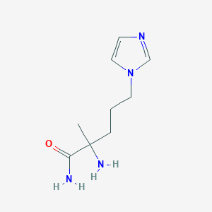 2-Amino-5-(1h-imidazol-1-yl)-2-methylpentanamide