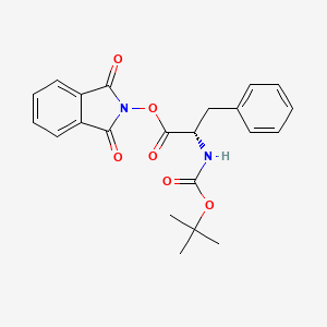 molecular formula C22H22N2O6 B13578985 N-[(1,1-Dimethylethoxy)carbonyl]phenylalanine 1,3-dihydro-1,3-dioxo-2H-isoindol-2-yl ester 