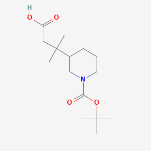 3-(1-(Tert-butoxycarbonyl)piperidin-3-yl)-3-methylbutanoic acid