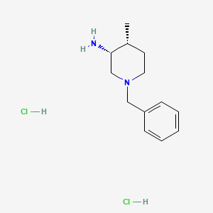 molecular formula C13H22Cl2N2 B13579015 rel-(3R,4R)-1-benzyl-4-methylpiperidin-3-amine dihydrochloride 