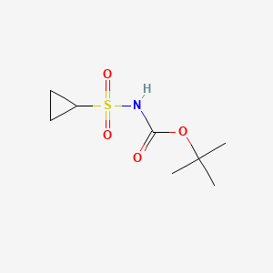 molecular formula C8H15NO4S B1357903 叔丁基环丙基磺酰氨基甲酸酯 CAS No. 681808-26-4