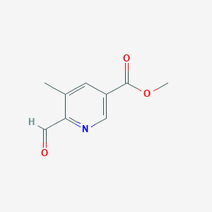 molecular formula C9H9NO3 B13579035 Methyl 6-formyl-5-methylnicotinate 