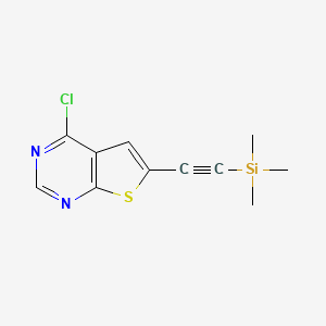 4-Chloro-6-[2-(trimethylsilyl)ethynyl]thieno[2,3-d]pyrimidine