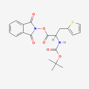 molecular formula C20H20N2O6S B13579079 1,3-Dioxoisoindolin-2-yl 2-((tert-butoxycarbonyl)amino)-3-(thiophen-2-yl)propanoate 