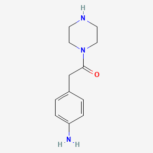 2-(4-Aminophenyl)-1-(piperazin-1-yl)ethan-1-one