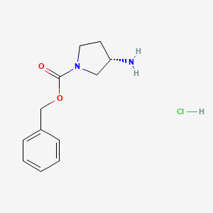 molecular formula C12H17ClN2O2 B1357915 (S)-1-Cbz-3-氨基吡咯烷盐酸盐 CAS No. 550378-39-7