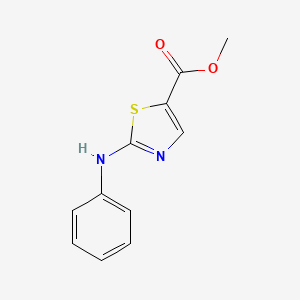 molecular formula C11H10N2O2S B13579156 Methyl 2-anilino-1,3-thiazole-5-carboxylate CAS No. 133972-64-2