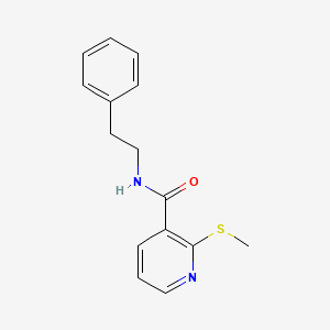 molecular formula C15H16N2OS B13579158 2-(methylsulfanyl)-N-(2-phenylethyl)pyridine-3-carboxamide CAS No. 763100-04-5