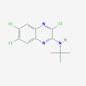 molecular formula C12H12Cl3N3 B1357916 N-(叔丁基)-3,6,7-三氯喹喔啉-2-胺 CAS No. 281211-09-4