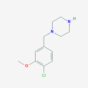 1-[(4-Chloro-3-methoxyphenyl)methyl]piperazine