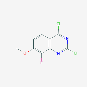 molecular formula C9H5Cl2FN2O B13579167 2,4-Dichloro-8-fluoro-7-methoxyquinazoline 