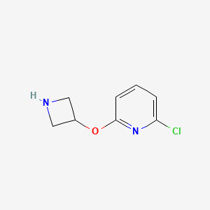 molecular formula C8H9ClN2O B13579170 2-(Azetidin-3-yloxy)-6-chloropyridine 