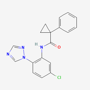 N-[5-chloro-2-(1H-1,2,4-triazol-1-yl)phenyl]-1-phenylcyclopropane-1-carboxamide