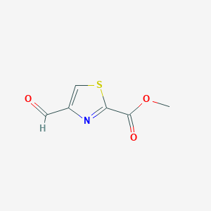 molecular formula C6H5NO3S B13579226 Methyl 4-formylthiazole-2-carboxylate 